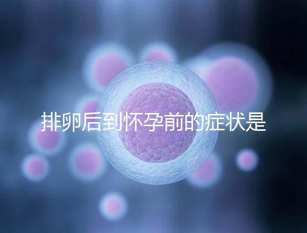 排卵后到懷孕前的癥狀是什么？