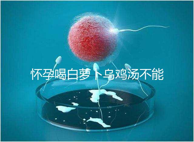 懷孕喝白蘿卜烏雞湯不能止孕吐？選對做法安胎又養(yǎng)顏