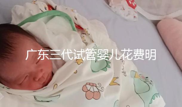 廣東三代試管嬰兒花費明細：8-15萬元，2025價格構(gòu)成公布