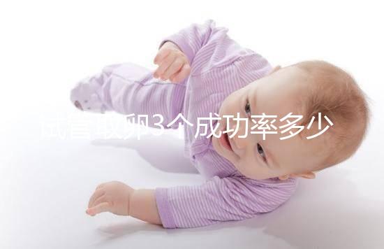 試管取卵3個成功率多少沒定數，配成幾個胚胎才是關鍵